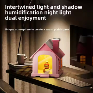 Air Fog Aromathérapie Humidificateur de bureau Snow House Veilleuse Ultrasonic Spray pour la <span class=keywords><strong>maison</strong></span> Voiture Chambre Portable Cadeaux de Noël - Product Image 4