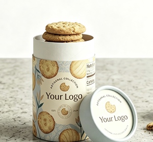 Food Grade Craft Paper Tube Moisture Proof Eco-friendly Custom Size Packaging for Chocolate Cookies Candy Nuts/Snacks UV/Graphic - Product Image 2