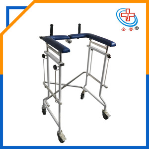 Déambulateur pliable manuel Jin Yu Walker JY-FBQ-2 bleu, aide à la mobilité pour personnes âgées, soutien des jambes pour la rééducation - Product Image 4