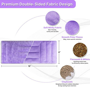Produits de soins de santé Packs de chaleur pondérés Coussin chauffant réutilisable pour le cou au micro-ondes - Product Image 3