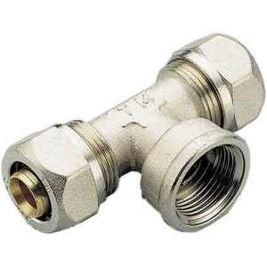 Raccord en T femelle haute pression 20X1/2X20 forgeage Bsp en cuivre à surface lisse pour conduites d'eau 10mm 12mm 14mm 30mm 50mm - Product Image 1