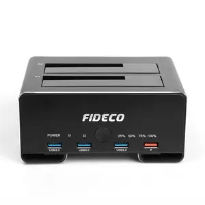 Üretici hepsi bir usb 3.0 portu sata hdd docking station 2 bay usb3.0 sürücü disk dock