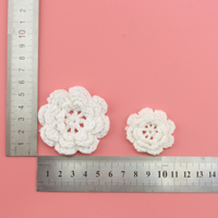 Fleur blanche au crochet à la main multicouche fleur au crochet à la main pour accessoires vestimentaires accessoires de cheveux sac accessoires de bricolage