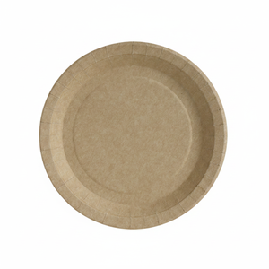Piatto usa e getta in carta kraft da 26 cm modello Europa, resistente al grasso, 50 pz B2B - Product Image 2