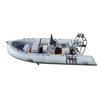 Bateau de pêche abordable en fibre de verre RIB 480G, bateau pneumatique rigide en Hypalon PVC, commande en gros