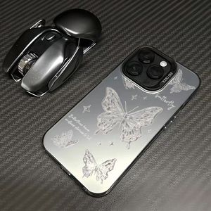 Custodia Premium per Telefono con Farfalla Volante Argentata Stile Retrò Compatibile con <span class=keywords><strong>iPhone</strong></span> <span class=keywords><strong>11</strong></span> 12 13 14 15 16 17 Pro Max - Product Image 5