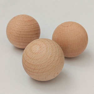 Boules rondes en bois, boules rondes en bois dur naturel non finies, boules lisses en hêtre, pour l'artisanat et le bricolage - Product Image 3
