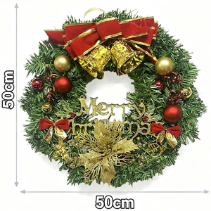Guirlande de Noël de qualité supérieure, décoration de porte vintage pour les fêtes, utilisation domestique, durable - Product Image 5