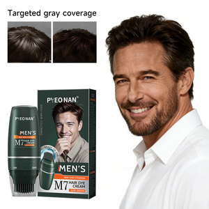 <span class=keywords><strong>Crema</strong></span> de Tinte <span class=keywords><strong>para</strong></span> <span class=keywords><strong>Cabello</strong></span> Negro <span class=keywords><strong>para</strong></span> Hombres, Natural, Sin Amoníaco, a Base de Hierbas, <span class=keywords><strong>para</strong></span> Colorear el <span class=keywords><strong>Cabello</strong></span> y Teñir la Barba a Diario, Botella de 50 ml con Peine - Product Image 1