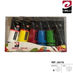 Pittura Acrilica 75ml Colori Misti Finitura Satinata Materiali Artistici - Product Image 3