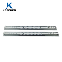 Glissières à extension complète robustes Keschen 250 lb 53 mm, trois sections, gris clair, en acier laminé à froid, pour extérieur, chambre et appartement