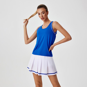 Camiseta sin mangas de secado rápido para mujer, camiseta interior de Yoga transpirable con protección solar, Chaleco corto de gimnasio, Parte delantera deportiva holgada - Product Image 5