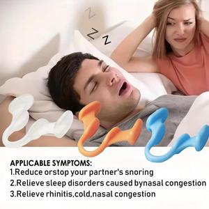 Clip nasal anti-ronflement en silicone souple, unisexe, aide au sommeil confortable, dispositif anti-ronflement pour une nuit paisible - Product Image 2