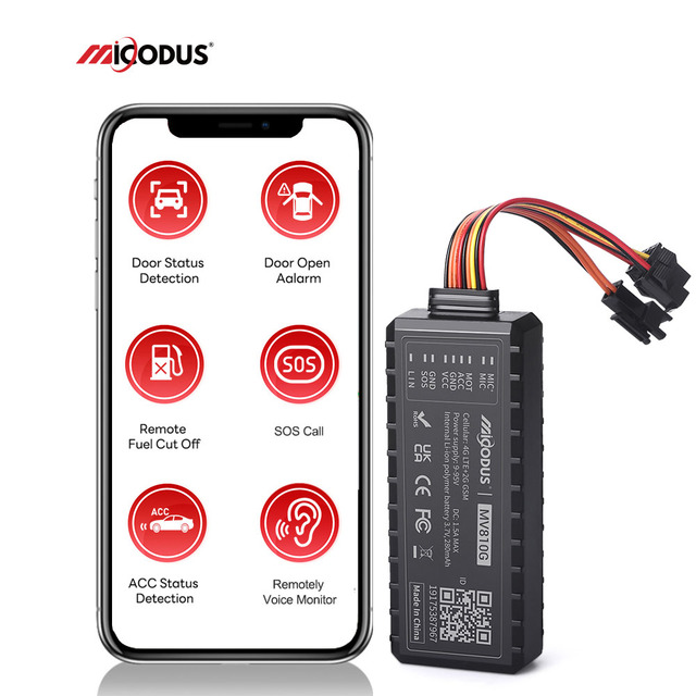 New Micodus MV810G Car Door Open Alert SOS Gps Tracking Device Vehicle 4G Kill Switch Engine Cut Off Motorcycle Gps Tracker