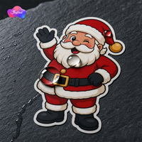 Autocollant de décoration de Noël personnalisé, autocollant en vinyle découpé, autocollant de fête, logo personnalisé, autocollant décoratif imperméable brillant pour cadeau