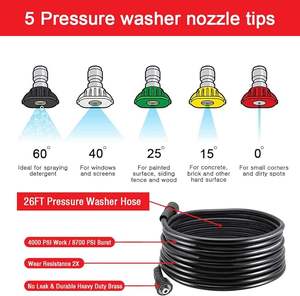 Boquilla de Inserción Rápida de 1/4, Boquilla Colorida para Lavadora de Autos, Equipo de Limpieza con Lavadora a Presión Eficiente - Product Image 5