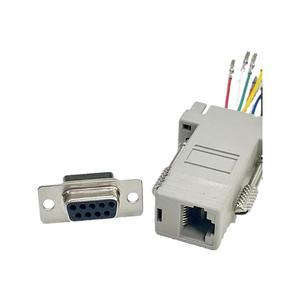 Adaptador de conector modular RJ45 a RS <span class=keywords><strong>232</strong></span>, cabeza de ordenador RJ 45 a DB 9, conector DB 9 hembra/macho a RJ 45 - Product Image 2