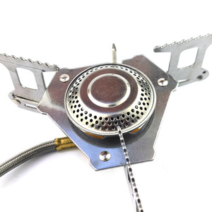 Portable Outdoor Camping <b>Stove</b> Windproof Electronic Ignition Silver 1-2 Person High Altitude Use - Product Image 3