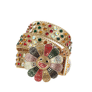 Cinturón Vaquero Personalizado con Pedrería, Estilo Hip-hop, para Hombre y Mujer, Cinturón de Cuero con Cristales y Tachuelas, Cinturón de Diamantes BB Simon - Product Image 3