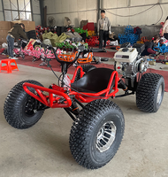 Go Kart Todoterreno de 212cc, 4 Tiempos, a Gasolina, con Neumáticos de 8/10 Pulgadas, Tracción por Cadena, Chasis Metálico, para Adultos, para Carreras y Entretenimiento