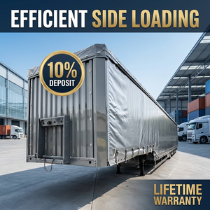 Semirremolque de 3 Ejes con Cortina Lateral, Depósito del 10%, Garantía de por Vida y Repuestos Gratuitos |   Cortina Impermeable de Alta Calidad - Product Image 1
