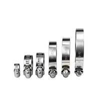 Collier de serrage à vis sans fin réglable de style américain, en acier inoxydable 304, tailles personnalisées, directement de l'usine