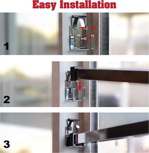 Le <span class=keywords><strong>brouilleur</strong></span> de porte de sécurité Offre Spéciale de l'Amérique facile installent 1 barre de sécurité réglée de vis pour les portes coulissantes - Product Image 4