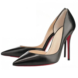 Bán Buôn Thiết Kế Sang Trọng Của Phụ Nữ Gót Đáy Đỏ Mỏng Cô Dâu Màu Đen Cao Gót Bơm Dép Bằng Sáng Chế Da Trên Ren-up Chiều Cao - Product Image 4