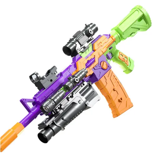 Pistolet à balles molles de radis grande série électrique M416 de suppression de clips garçons haut niveau d'apparence cool enfants jouets rouges en ligne