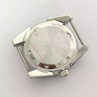 Accessoires pour boîtier de montre 43 mm, acier inoxydable 316L, lunette en aluminium, verre saphir, intérieur noir et rouge, étanche, mouvement NH35 NH36