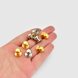 Miniature Monk Head Handle Zinc Alloy 9x10mm Round <b>Drawer</b> <b>Knob</b> <b>Silver</b> Gold Color Minimalist Design - Product Image 2