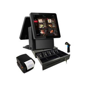 Registra dispositivo di cassa vendita pos twin pos touch monitor attrezzatura di pagamento finanziario per negozio di alimentari - Product Image 1