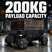 Châssis de robot robuste Senfar SFLZ800 4WS 4WD avec suspension indépendante multi-liens, capacité de 200 kg, braquage zéro pour AGV AMR et logistique sur site