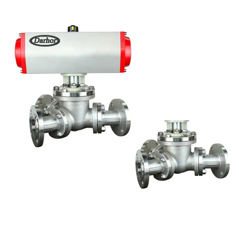 Y Type Pneumatic Powder Ball Valve 135 Degree 3 Way Angle Seat