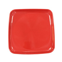 Assiettes carrées en mélamine écologiques au design minimaliste pour la maison, les hôtels, les salades et les desserts