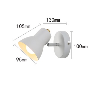 Modern Minimalist LED Aluminum Touch Control Indoor Reading <b>Wall</b> Lights E26 Bulb Base for <b>Desks</b> Bedside Bedrooms Living Rooms - Product Image 4
