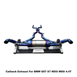 ท่อไอเสีย Vortex Superlight Blue Titanium Catback สำหรับ BMW G07 X7 M50i M60i 4.4T ปี 2019-2024 เครื่องยนต์ V8 พร้อมระบบควบคุมวาล์ว - Product Image 1