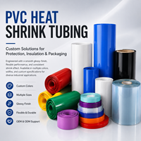 Selang Susut Panas PVC Biru 190mm untuk Isolasi Paket Baterai, Ketebalan 0.15mm, Tahan Api, Pelindung PVC