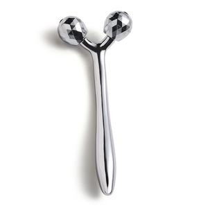 Herramienta de Masaje Metálica Plateada con Doble Rodillo Giratorio 360° en Forma de Y, Nuevo Diseño, Venta al Por Mayor - Product Image 5