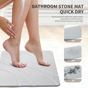 Tapis de bain antidérapant en pierre de diatomite super absorbante CF, tapis de salle de bain, tapis de sol pour chambres, tapis de porte, tapis antidérapant à séchage rapide - Product Image 3