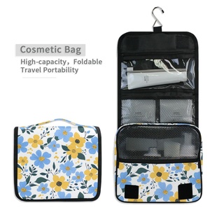 Flowers Patterns Wholesale Customs Logo Hanging Fashion Toiletry <b>Bag</b> <b>Men</b> Women Travel Cosmetic <b>Bag</b> Waterproof <b>Wash</b> <b>Bag</b> - Product Image 4