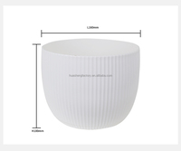 Pot de fleurs en plastique classique, moderne, minimaliste, simple, écologique, durable, à rayures verticales, pour la maison, vente en gros