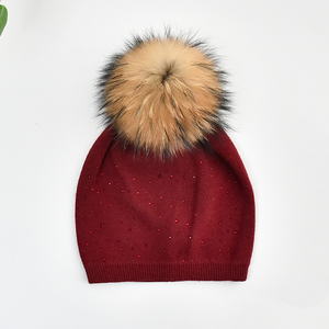 Haute qualité femmes Bling diamant strass bonnets <span class=keywords><strong>pour</strong></span> dames <span class=keywords><strong>Bonnet</strong></span> <span class=keywords><strong>laine</strong></span> bonnets chapeau strass Skullies tricoté chapeaux - Product Image 2