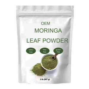 Ekstrak Daun Kelor Organik Bubuk Ekstrak Air Murni Alami Kelas Makanan 45g Grosir untuk Rambut Label Putih - Product Image 1