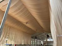 Décoration de plafond de tente de mariage personnalisée, tissu décoratif élégant, draperie décorative