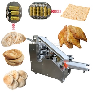 Cấp thực phẩm thép không gỉ roti + MAKER + Máy maquina de tortillas de harina pita bánh mì dây chuyền sản xuất để bán - Product Image 4