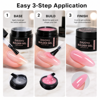Gel Constructeur Couleur Bonbon Sans Chaleur Auto-Nivelant Haute Dureté Sans TPO Gel d'Extension d'Ongles Longue Durée Sans HEMA