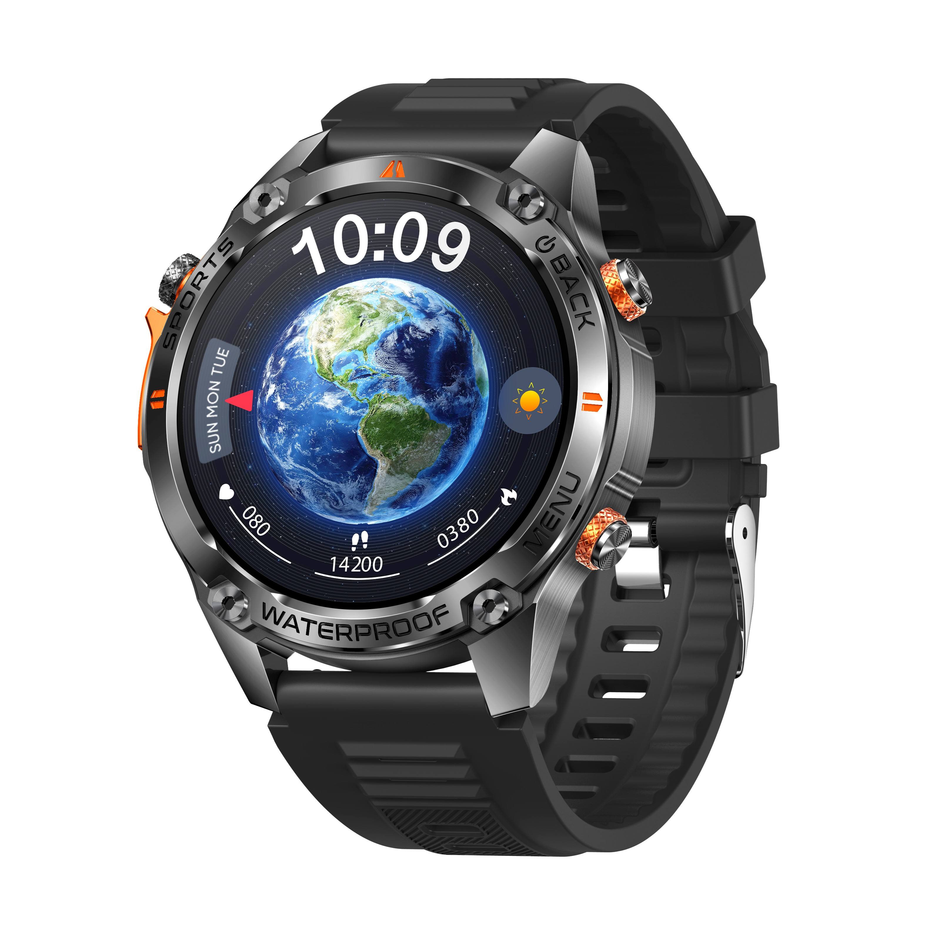 G100  OutdoorSmart Watch 2026 Heart Rate 5ATM Voice Assistant Dual-band L1+L5 Built-in GPS BT Call Smart Watch for Men