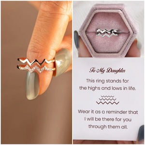 RFJEWEL Fashion Best Seller CZ Wave Ring con pietre preziose in oro/oro rosa/argento placcato colore per il miglior regalo della <span class=keywords><strong>ragazza</strong></span> - Product Image 6