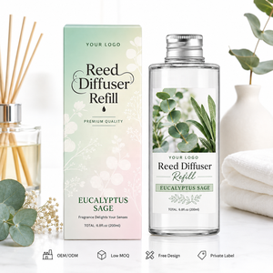 Diffuseur de parfum d'intérieur de luxe écologique en verre avec bâtonnets – Recharge pour la maison, le bureau, la salle de bain, l'hôtel et la chambre - Product Image 1